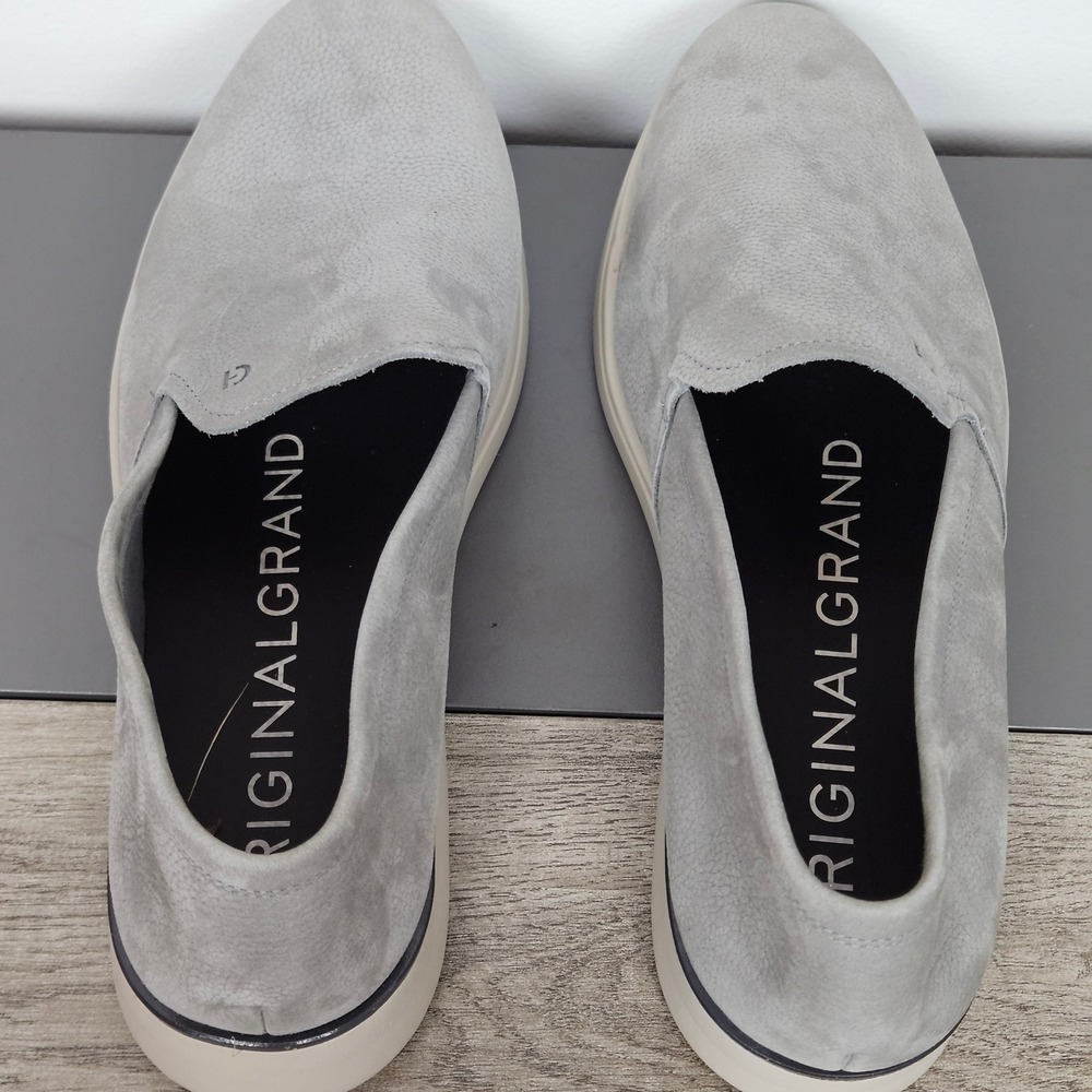 Cole Haan Mens Loafers Size 13 OriginalGrand Grey Nubuck Leather Slip On C39556 - Picture 11 of 11